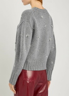 Simkhai Caroline Embellished Wool and Cashmere-blend Jumper Grey