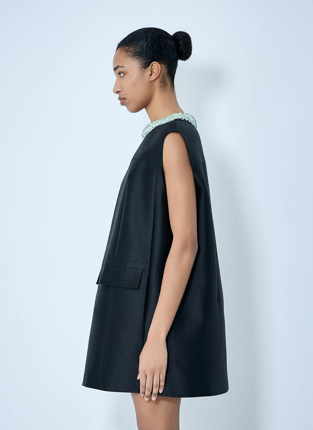 Prada Embellished Neckline Sleeveless Dress