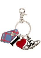 Vivienne Westwood I Love Orb Silver-plated Keyring - Blue - One Size