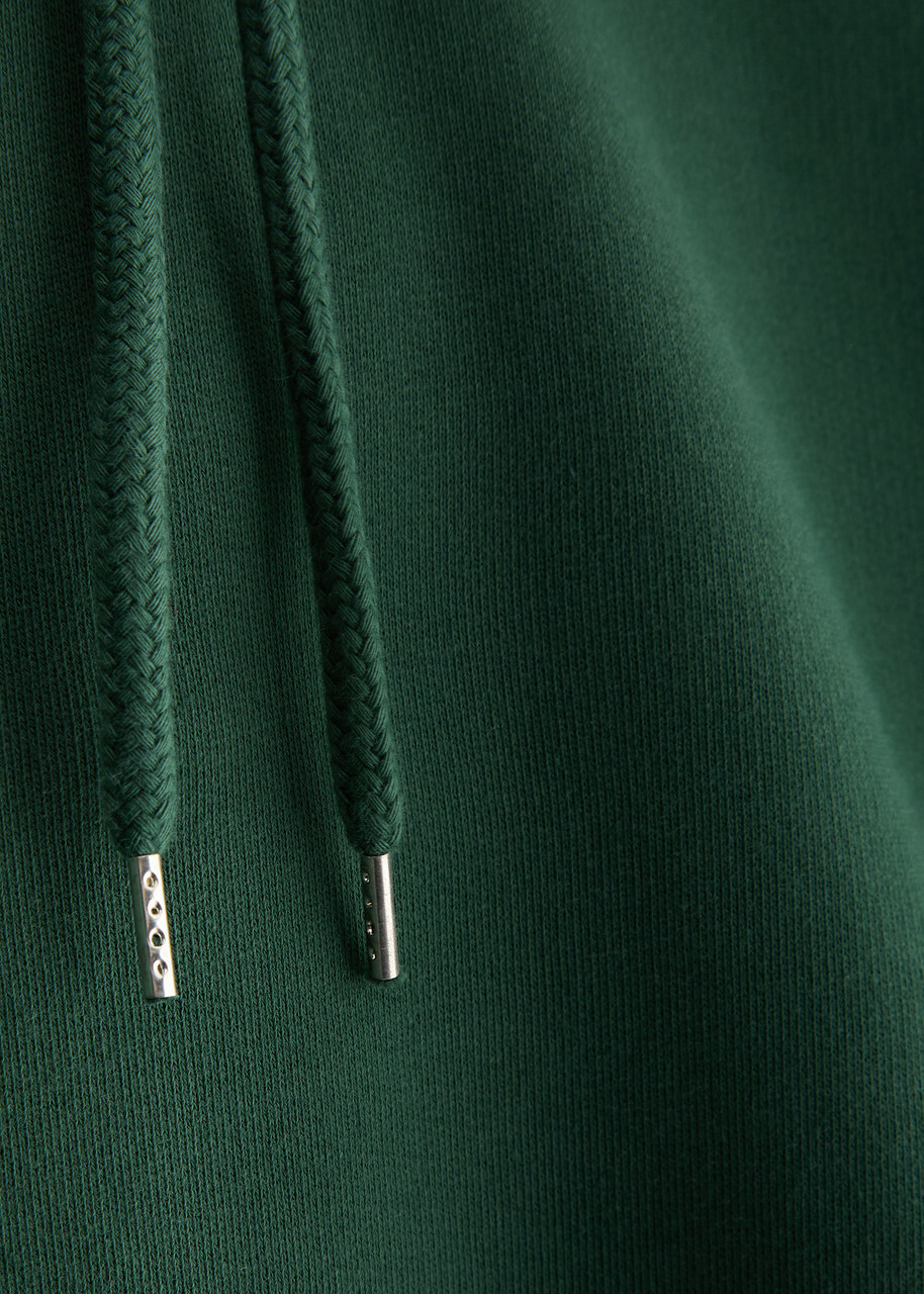Colorful Standard Hooded Cotton Sweatshirt Dark Green