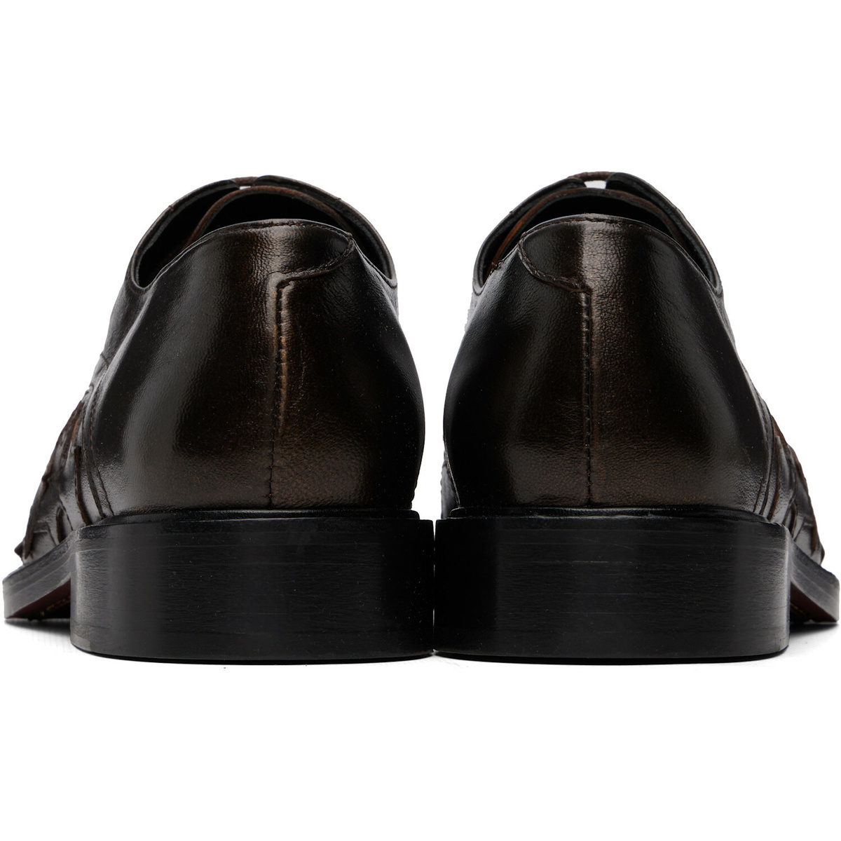 Stefan Cooke Brown Star Square Toe Derbys