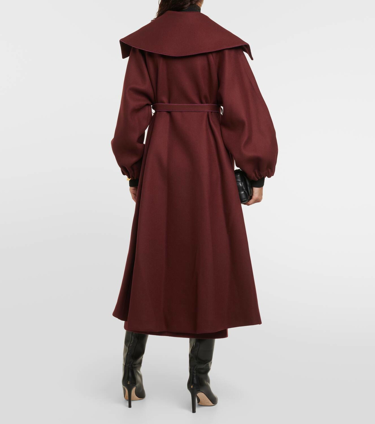 Patou Belted double-breasted wool-blend coat