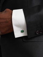 Mateo - Sterling Silver Malachite Cufflinks