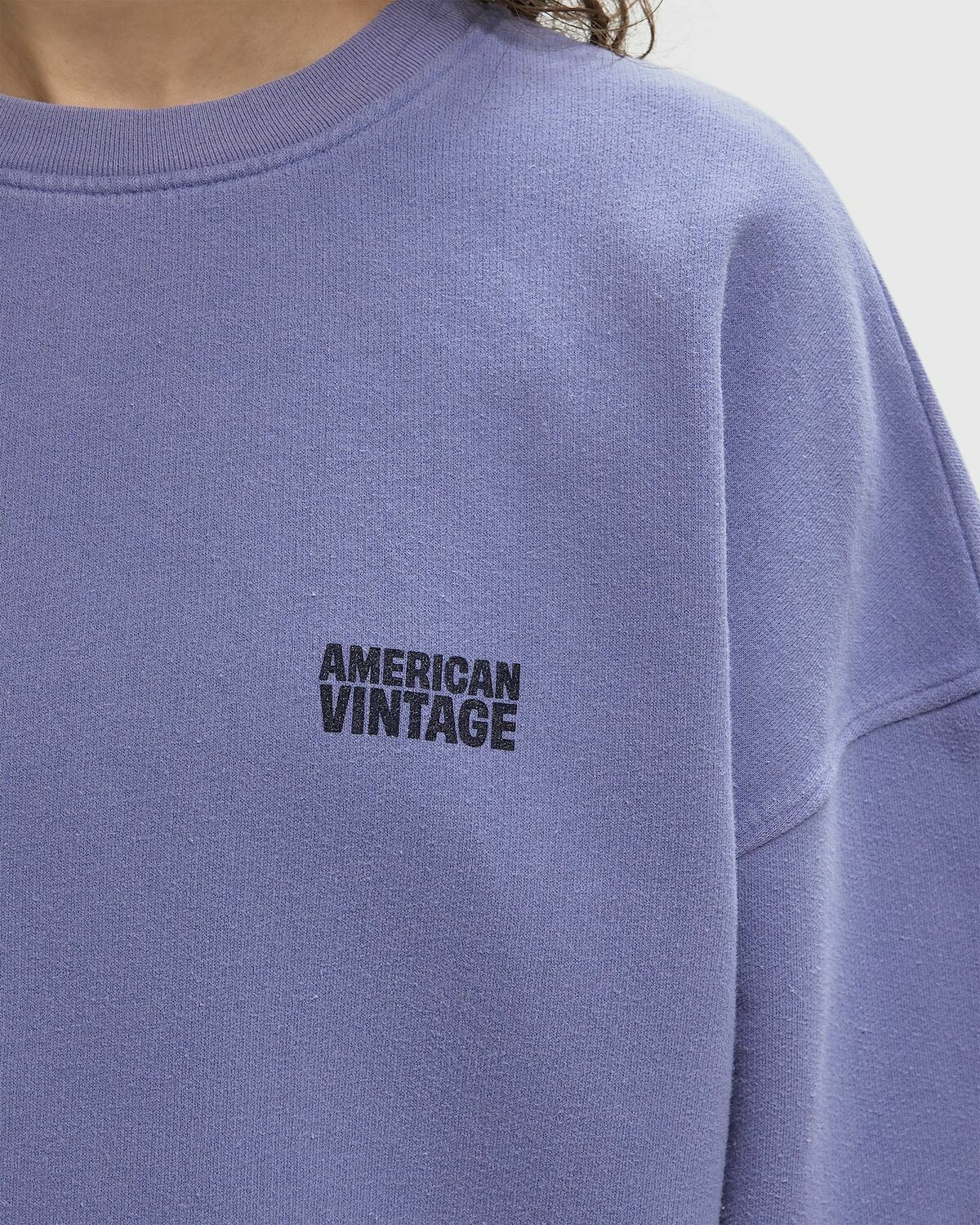 American Vintage PLIZZY Purple Womens Sweatshirt