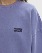 American Vintage PLIZZY Purple Womens Sweatshirt