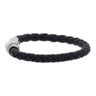 Salvatore Ferragamo Navy Small Braided Bracelet