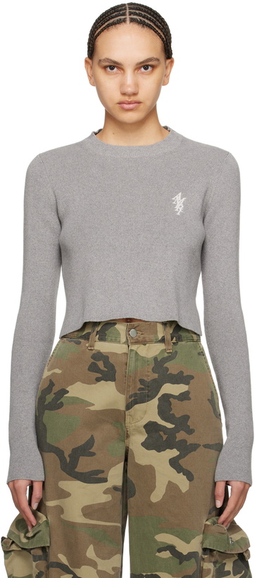 Photo: AMIRI Gray Stack Sweater
