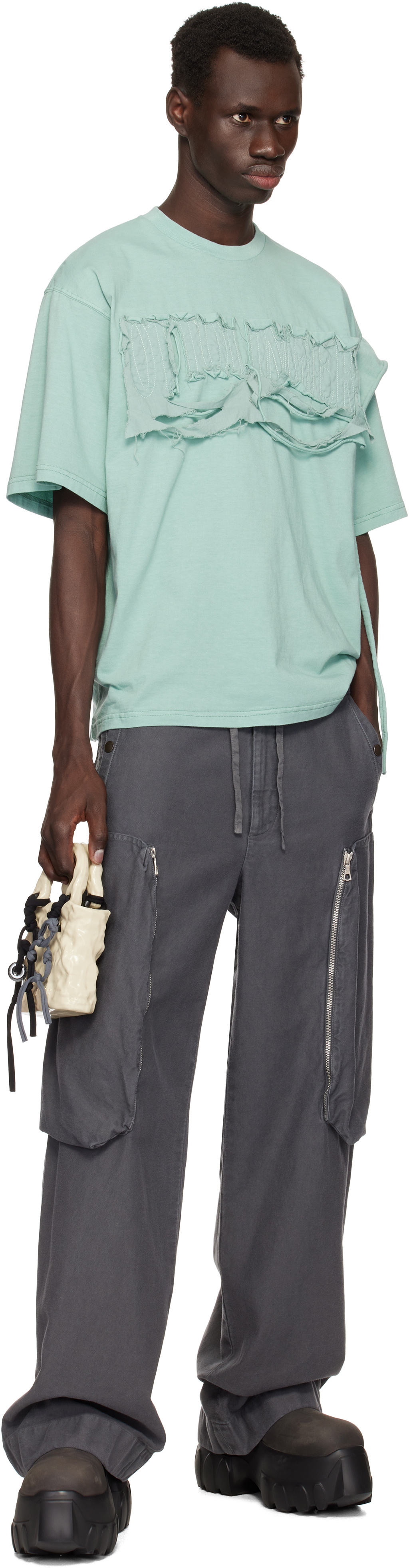 Ottolinger Blue Distressed Oversized T-shirt