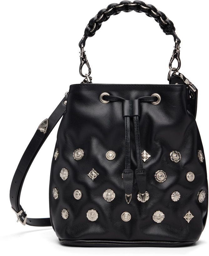 Photo: Toga Pulla Black Concho Drawstring Bag