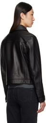 Loulou de Saison Black Ascot Leather Jacket