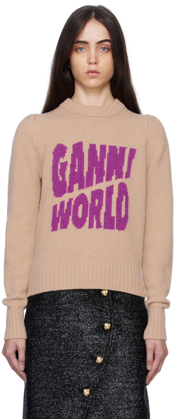 GANNI Intarsia Sweater - Blue