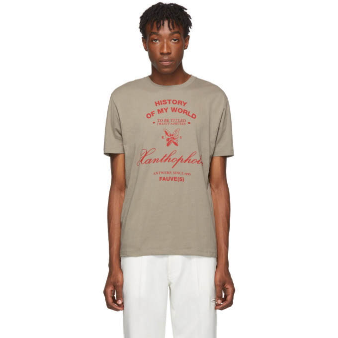 Photo: Raf Simons Taupe Xanthrophobic Slim-Fit T-Shirt