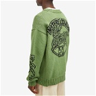 Off-White Men's Logo Chunky Cardigan in Willow Bough