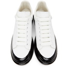 Alexander McQueen White and Black Dipped Oversized Sneakers