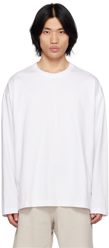 Photo: Wooyoungmi White Feather Long Sleeve T-Shirt
