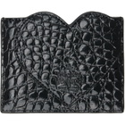 Vivienne Westwood Black Croc Heart Card Holder
