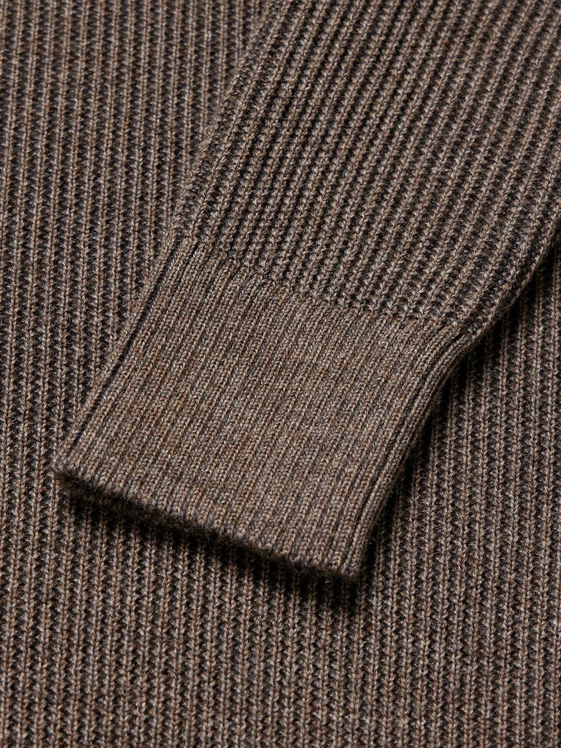 S.N.S Herning - Fender III Ribbed Wool Half-Zip Sweater - Neutrals