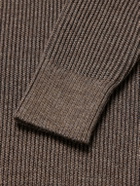 S.N.S Herning - Fender III Ribbed Wool Half-Zip Sweater - Neutrals