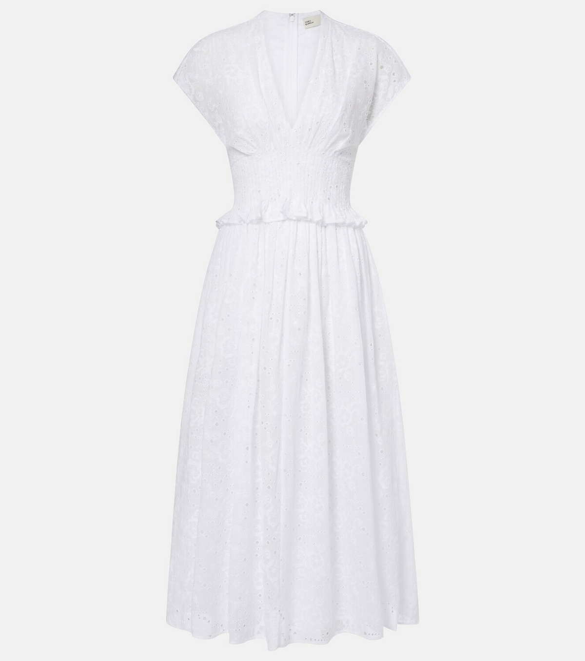 Tory Burch Broderie anglaise cotton midi dress