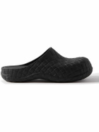 Bottega Veneta - Embossed Rubber Clogs - Black