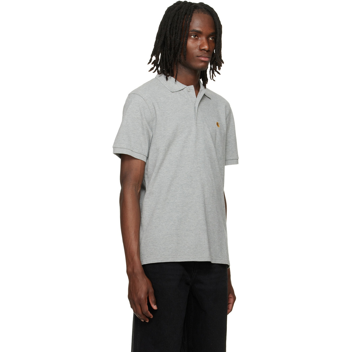 Carhartt Work In Progress Gray Chase Pique Polo