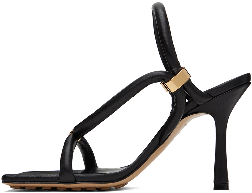 Bottega Veneta Black Stretch Strap Sandals