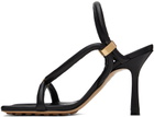 Bottega Veneta Black Stretch Strap Sandals