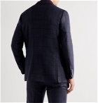 Kiton - Slim-Fit Prince of Wales Checked Cashmere Suit Jacket - Blue