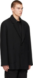 WOOYOUNGMI Black Oversized Wool Blazer