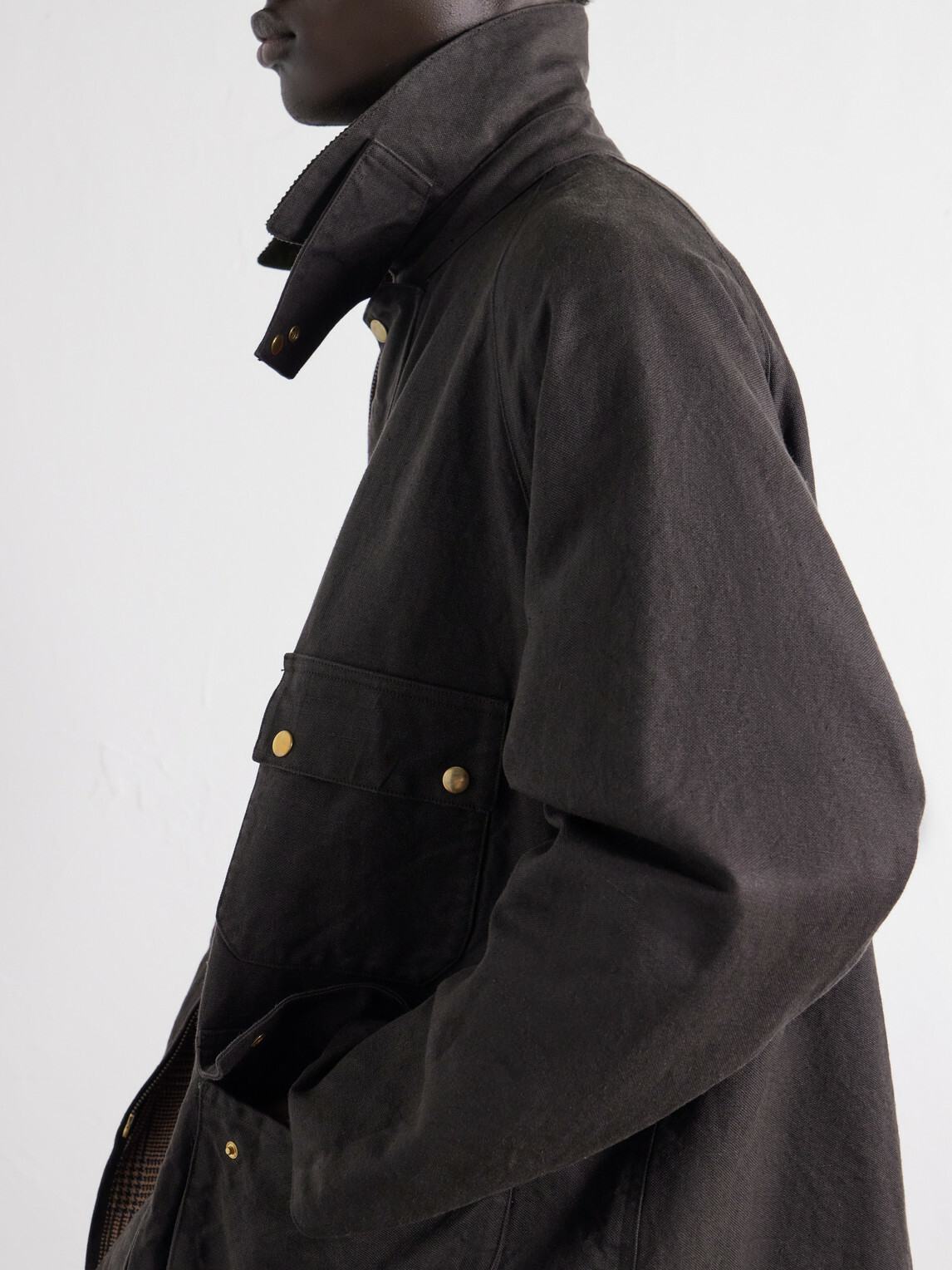 A.PRESSE - Corduroy-Trimmed Cotton-Blend Jacket - Green