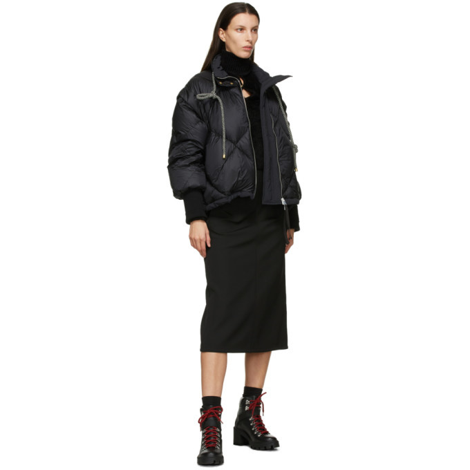 Moncler Genius 2 Moncler 1952 Black Down Francesca Diamond Jacket