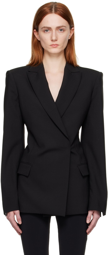 Photo: Nensi Dojaka Black Peaked Blazer
