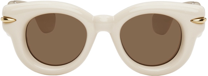 Photo: LOEWE Off-White Inflated Round Sunglasses
