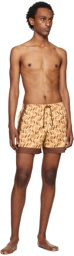 Dries Van Noten Yellow Printed Swim Shorts