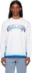 Casablanca White & Blue Fade Long Sleeve T-shirt