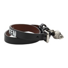 Alexander McQueen Black Graffiti Wrap Bracelet