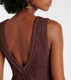 Staud Roan open-knit midi dress