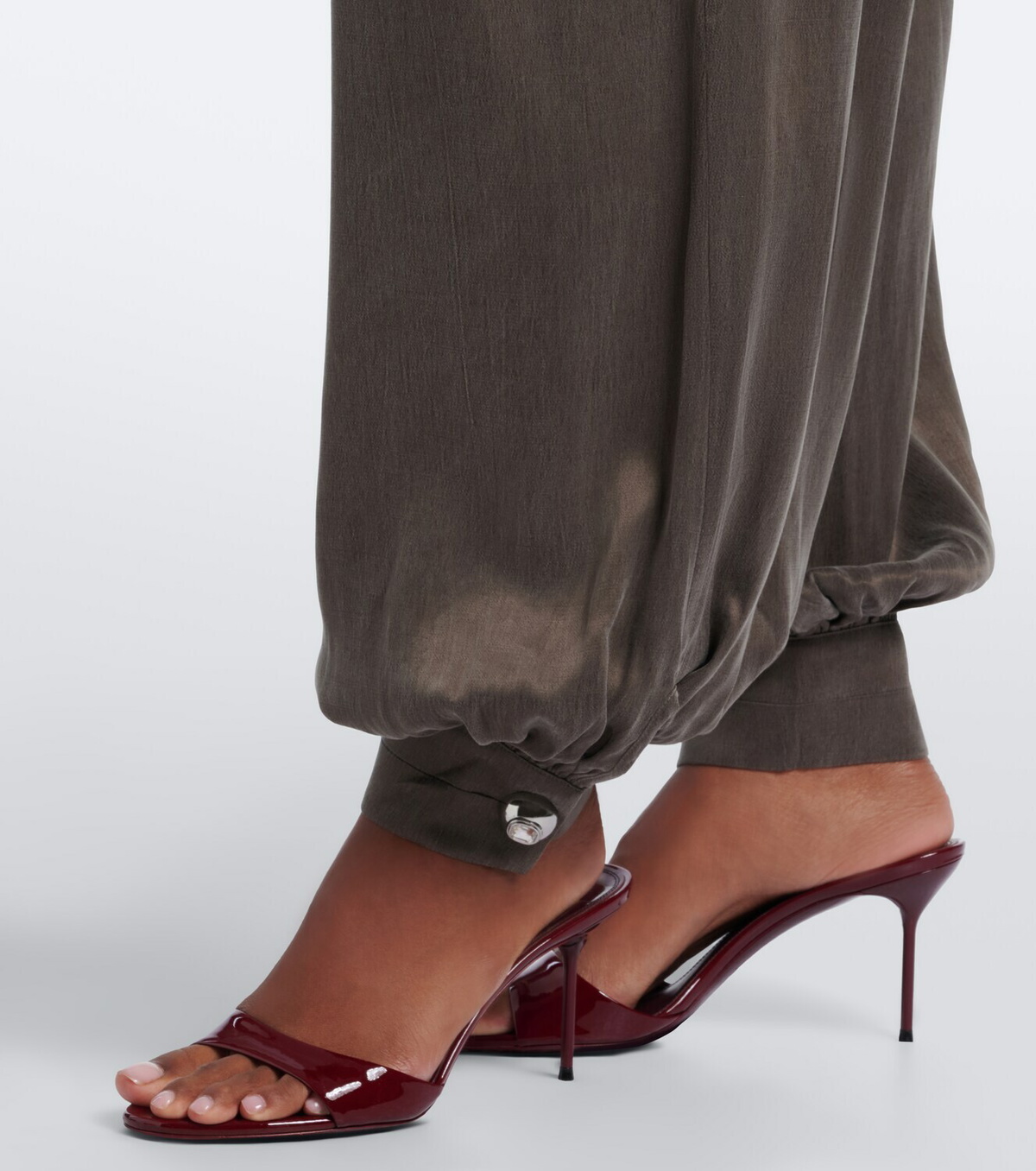 Jacques Wei Leather-trimmed balloon pants