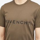 Givenchy Men's Archetype Logo T-Shirt in Khaki