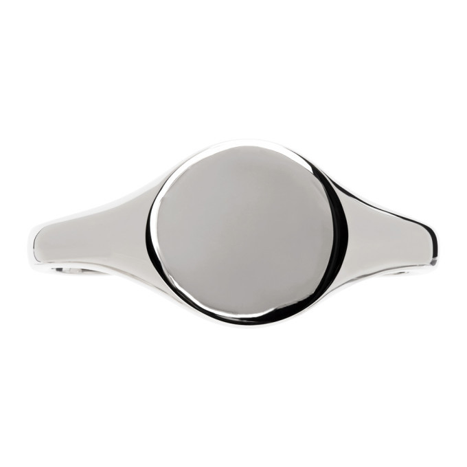 Photo: MM6 Maison Margiela Silver Signet Ring Cuff Bracelet