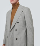 Kiton Double-breasted wool jacket