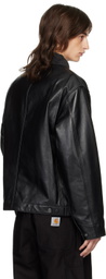 Junya Watanabe Black Carhartt Work In Progress Edition Leather Jacket