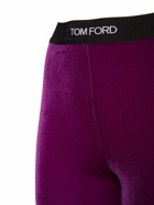 TOM FORD - Stretch Velvet Logo Leggings