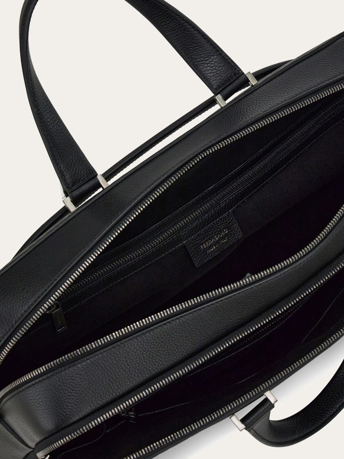 Ferragamo Mens Ferragamo Monogram briefcase in Black