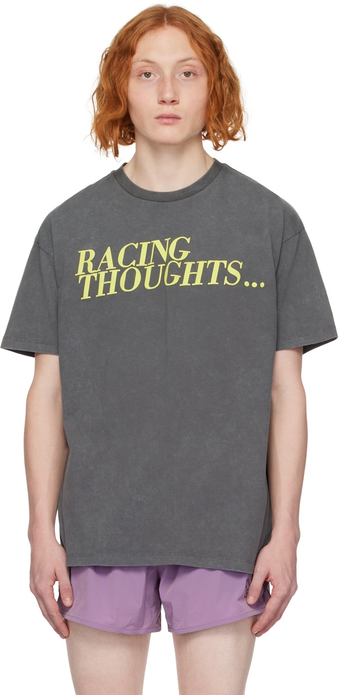 Photo: OVER OVER Gray 'Racing Thoughts' T-Shirt