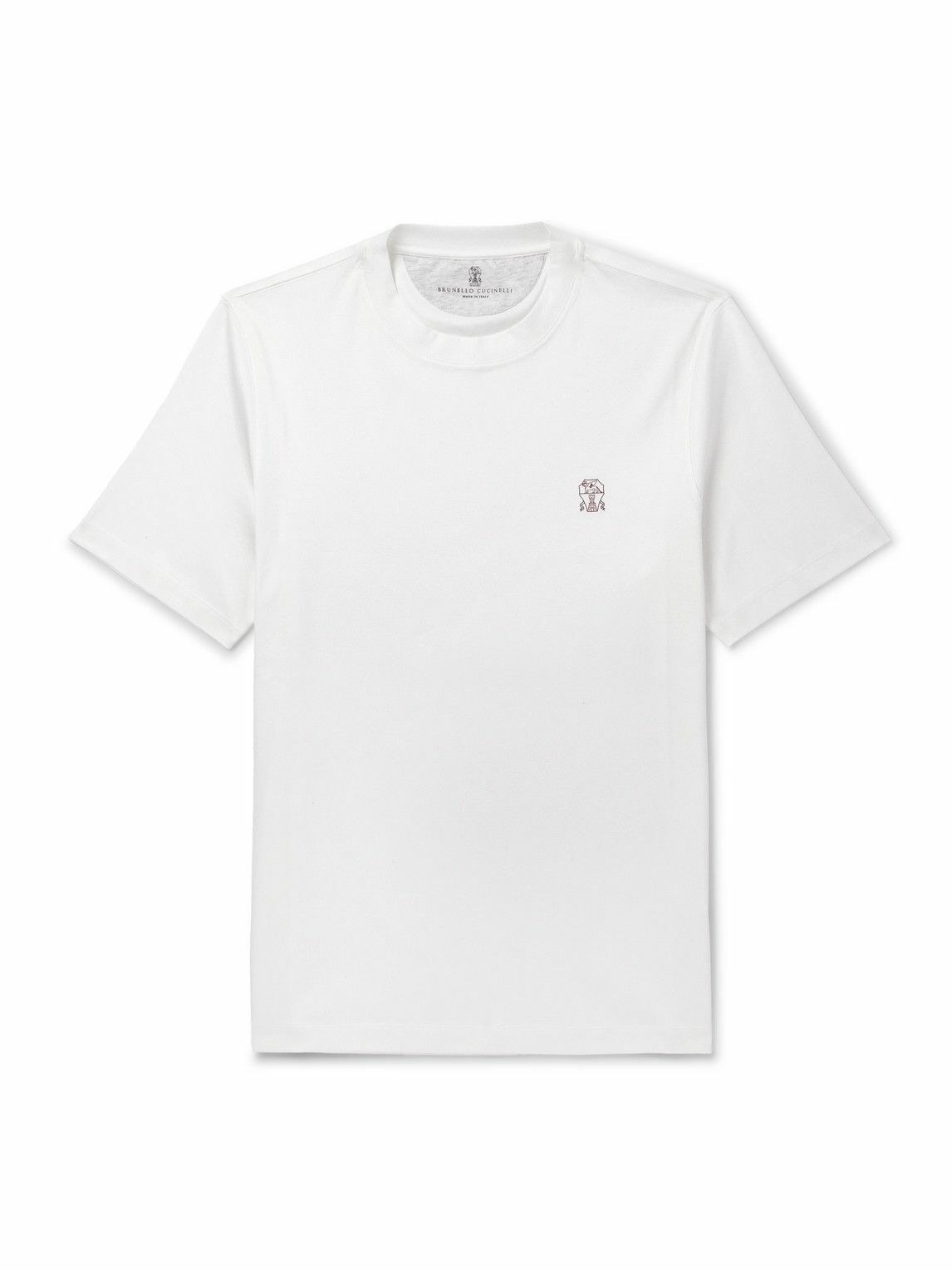 BRUNELLO CUCINELLI ホワイトTシャツ BRUNELLO CUCINELLI Slim-Fit Cotton-Jersey T-Shirt for Men | MR PORTER