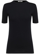 ANNAGRETA Daisy Stretch Cotton Jersey T-shirt