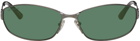 Balenciaga Gunmetal Mercury Oval Sunglasses