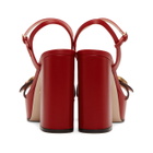 Gucci Red GG Platform Sandals