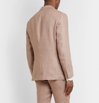 Brunello Cucinelli - Pinstriped Linen Suit Jacket - Neutrals